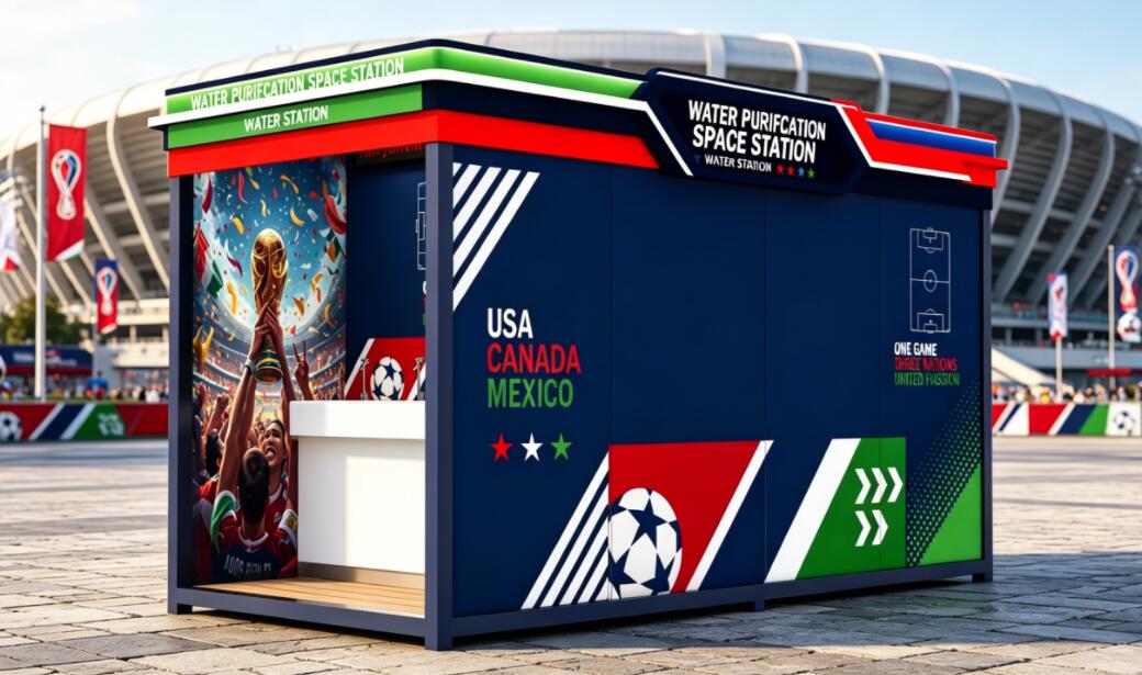 Estación de agua con temática de la Copa Mundial: ¿redefinir la hidratación en el estadio?