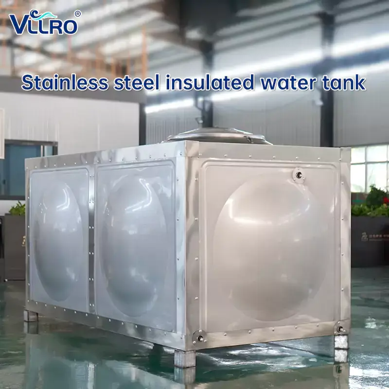 Tanque de agua aislado de acero inoxidable